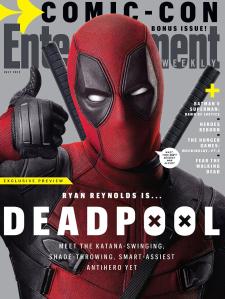 Deadpool graces the cover of Entertainment Weekly, in its special Comic-Con 2015 issue.